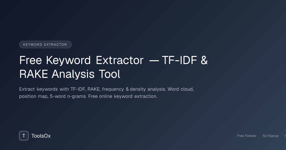 Keyword Extractor That Pulls Meaningful Terms From Any Text Instantly - ToolsOx